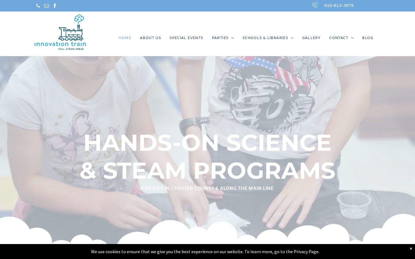 Innovation Train website mockup